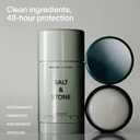 Salt & Stone Aluminum Free Deodorant | Extra Strength 48 Hour Protection for Women & Men | Made with Seaweed Extracts, Niacinamide & Prebiotics | Bergamot & Hinoki