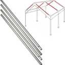 2 Pack Canopy Brace Pole, 10x20 Tent Support Rod | Heavy Duty Metal Replacement Support Rod, Carport Lean to Awning Accessory, Garage Shelter Pole, Canopy Frame Reinforcement