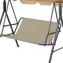 Replacement Swing Seat Cover, 600D Oxford Cloth Waterproof 2/3 Seat Patio Swing Seat Replacement Covers for Outdoor Porch Garden Yard Swings (Beige/58.26x19.68x19.68)