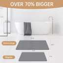 2 Pack Extra Large Stone Bath Mat, 32''x20'' Stone Shower Mat, 31.5" x 19.7"
