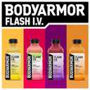 BODYARMOR Flash I.V. Zero Sugar Electrolyte Beverage, Lemon Lime, Hydration Drink For Rapid Rehydration, Post Workout Recovery, 20 Fl Oz (Pack of 12)