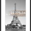 upsimples 22.375 x 34 Poster Frame, Wall Decor Poster Frames, Black 1 Pack | 16x24 Picture Frame with Mat for Gallery Wall, Family, Baby, Dog, Dorm, Christmas