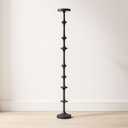 Pillar Candle Holder  Tall Decorative Candle Stand in Matte Metal with Modern Rustic Style - Sturdy Weighted Base for Fireplace Candle Display, Centerpiece & Home Decor Accents  35", Black (36.0" H)