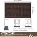 BEQHAUSE Door Mats Indoor Entrance 36"x60", Non-Slip Entryway Rugs Absorbent Washable, Low Profile Waffle Floor Mats for House, Dirt Trapper Doormat Inside Welcome Mat for Dog Mud Paws, Dark Brown