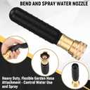 2 Pcs Adjustable Bend and Spray Water Nozzle Hose Nozzle for Watering Plants Heavy Duty, Flexible, Control Water Use and Spray 1 Unit for Garden