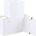 4-Pack Collapsible Plastic Storage Cube Bins, White Foldable Cube Storage Bins