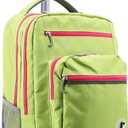 J World Sundance Laptop Rolling Backpack for Girls Boys. Roller Bookbag with Wheels, Celery