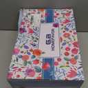 G.a HOMEFAVOR Knife Set for Kitchen, 16Pcs Stainless Steel Print Nonstick Coated Blade Kitchen Knives with Acrylic Stand, Multicolored