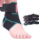 Candy Li Ankle Support,Adjustable Ankle Brace Breathable Nylon Material Super Elastic and Comfortable,1 Size Fits all, Suitable for Sports (blue 1)