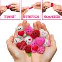 ArtCreativity 48 PCS Mini Valentines Squishies Toys, Bulk Set, 12 Cute Designs, Stress Relief Toys for Kids & Adults, Valentines Gifts, Party Favors, Goodie Bag Stuffers, Fun & Squishy Novelty Toys