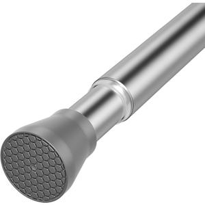 Tension Curtain Rod Silver Tension Rods 28 to 48 Inch Curtain Rods No Drilling White Spring Adjustable Rod Expandable Pressure Tension Rods for Windows Closet