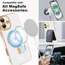 KANGHAR Magnetic for iPhone 16 Case for Women Girls Luxury Plating Cute Love Hearts Design Compatible with Magsafe Soft TPU Bumper Shockproof Cover for iPhone 16 Cases White