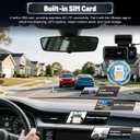 4G LTE Dash Cam with Live Remote Viewing, 1080P Dual Car Security Camera (Front and Cabin), Uboxpro App Control, 24/7 Smart Parking Monitor, Night Vision, Built-in GPS, OBD Power Port + SIM Card