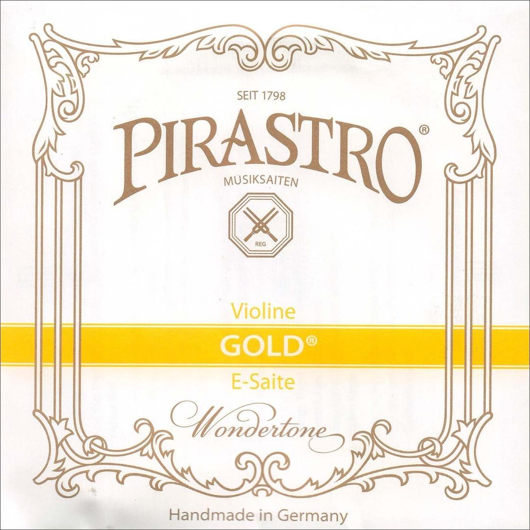Pirastro Gold Label 4/4 Violin E String - Medium - Steel - Loop End