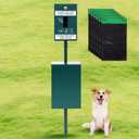 Blulu Dog Waste Station Outdoor, Dog Waste Trash Can for Backyard Park Yard