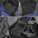 Mixsuper Liner Floor Mats for 2022-2025 2026 Nissan Frontier Crew Cab (Not Fit King Cab) with 2nd Row Under-Seat Storage, All Weather Floor Liners 1st and 2nd Row Set Black