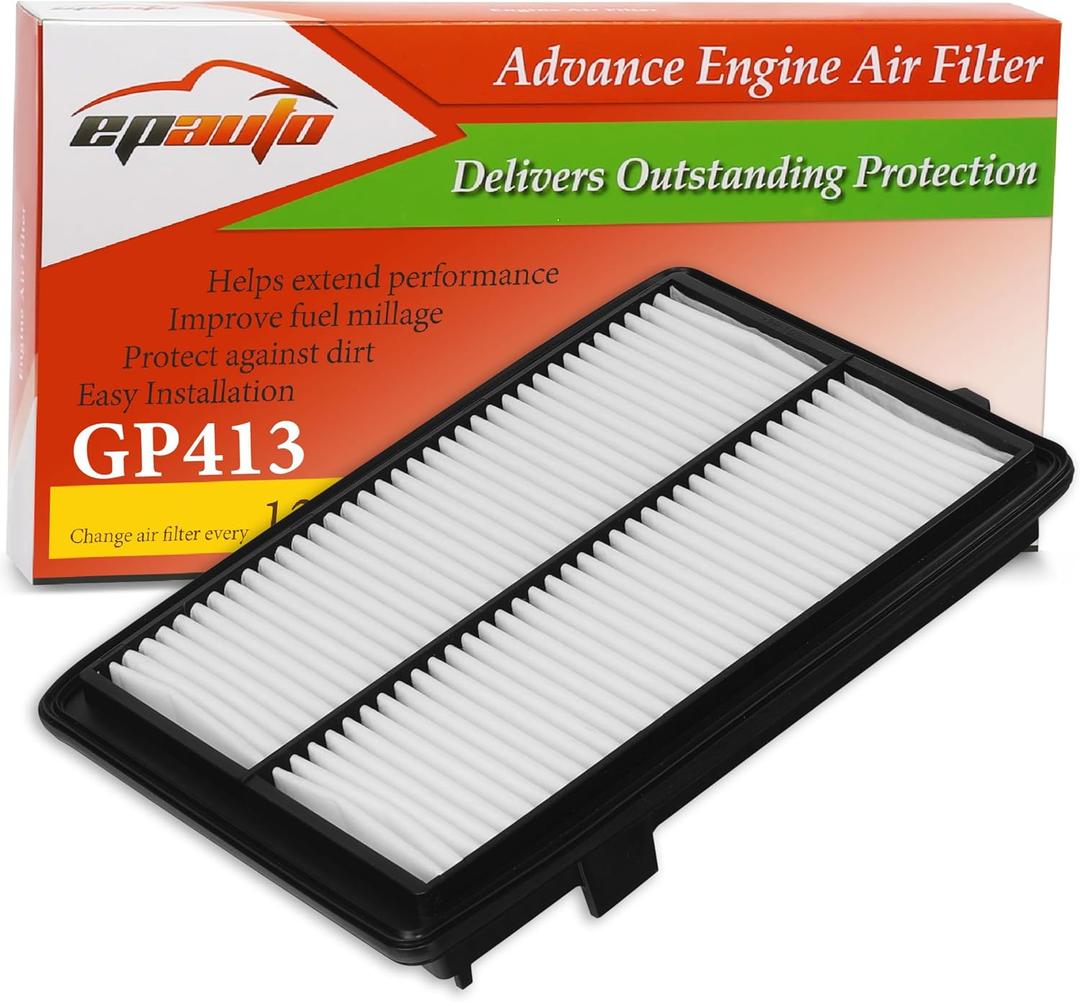 EPAuto GP413 (CA11413) Engine Air Filter Replacement for Acura RDX (20132018)  Rigid Panel Filter for Improved Engine Protection and Performance