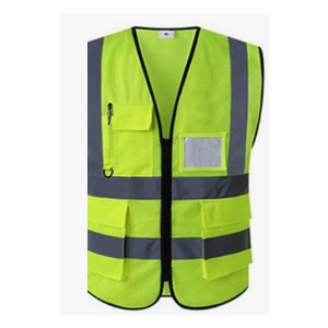 Reflective Vest, 1 STRIPE MESH LIME YELLOW