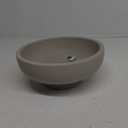 Concrete Fruit Bowl - 10.5 Diameter & 4.25 Height - Modern Key Bowl for Entryway Table - Decorative Pedestal Centerpiece - Grey (Grey - Modern)