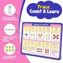 Aizweb 12 Pack Dry Erase Handwriting Practice for Kids,9 x 12 Number Tracing Board: Learn to Count,Number Tracing&Simple Addition,Montessori Math Games Preschool Learning Activity for Pre K Ages 3-5