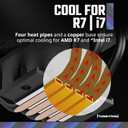 Cooler Master Hyper 212 Black CPU Air Cooler  120mm High Performance PWM Fan, 4 Copper Heat Pipes, Aluminum Top Cover, Low Noise & Easy Installation, AMD AM5/AM4 & Intel LGA 1851/1700/1200, Black