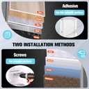 2 Pack Hat Organizer for Baseball Caps, Hat Rack for Wall with Strong Adhesive, Hold Up to 20 Hats, Hat Rack for Door Closet, Multi-Tier Hat Organizer, Two Mounting Options (White)