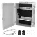 Joinfworld Vented Outdoor Electrical Box Waterproof Nema Enclosure 16x11x6 Plastic WiFi Box with Stainless Steel Buckle Fan Vented Dust Screen (Stainless Steel Latch15.7"x11"x5.9")