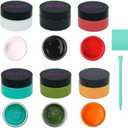 DGAGA 8PCS Chalk Paste with Mini Squeegees,Screen Printing Ink,Chalk Paste Paint for Stencil,Reusable Self Adhesive Silk Screen Stencils Paste Starter Kit,Chalkboard Paint for Craft DIY Home 50g/Jar