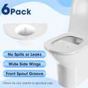 Urine Hats for Toilets, Specimen Collection Pan, Universal Toilet Hats to Catch Urine, 6 Pack 30oz/900cc Pee Urinal Sample Cup Containers for Women and Elderly