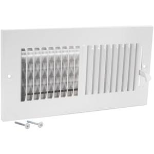 EZ-FLO 10 x 4 Inch (Duct Opening) Air Vent Cover for Wall or Ceiling, Two-Way Ventilation Register, Solid Steel HVAC Register Cover, White, 61609