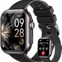 Smart Watch for Women for iPhone&Android: 100 Day+Battery Life, Smart Watch Bluetooth Call with 24/7 SpO2 Sleep Heart Rate Monitor, IP68 Waterproof,Fitness Tracker with 120+Sport,Reloj Black 2 Bands