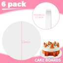 6-Pack Cake Boards 12 inch Round, White Food Graded Greaseproof Cake Rounds 12 inch Cakes Boards Cardboard Circles for Wedding Birthday and Vanlentine'Day Parties Pizza. (12inch(6pack)