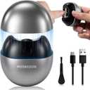 Electric Nail Clipper: Automatic Fingernail Trimmer with Clip Storage and LED Light, USB Rechargeable & 2 Speed Gears Automatic Safety Nails Cutter for Baby Kids Adult Seniors (Grey)