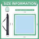 Light Blue Mah Jongg Mat 31.5x31.5 Inch Thick Neoprene Noise Reduction Non-Slip Table Game Mat for Table, Mahjong, Dominoes, Poker & Board Games, with Storage Bag & 4 Dice