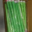 Macarrie 24 Packs Flameless Taper Candles Battery Operated Fake 11 Inch Long Candlelight LED Flameless Candlesticks Flickering Tapered for Spring Summer Wedding(Spring Green)