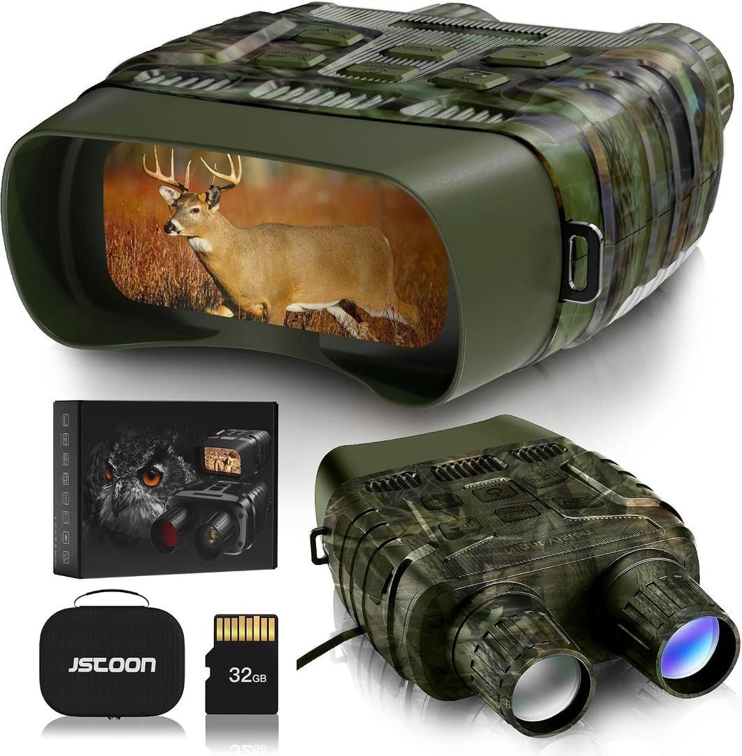 Digital Infrared Night Vision Goggles - 4''/3'' Night Vision for Viewing in 100% Darkness-4K UHD/4K Video for Hunting, Camping, Birds Watching