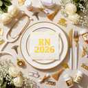 100 Pcs RN 2026 Graduation Napkins, Nurse Graduation Party Decorations, Disposable RN 2026 Cocktail Napkins for Medical Nursing School Celebration Decor