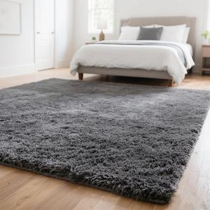 Small Bedside Rug, 2x3 Non Slip Fluffy Shaggy Entryway Throw Rugs for Bedroom Living Room, Indoor Floor Carpet for Kids Girls and Boys, Nursery Rooms Mat, Home Decor Aesthetic