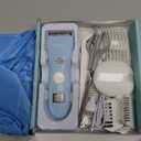 Baby Hair Clippers, Professional Quiet Hair Trimmer for Kids and Toddler, Waterproof & Rechargeable Cordless Hair Cutting Machine for Children, with LCD Display (Blue)