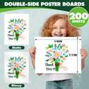 TUXIYA 200 Pack White Poster Board,11" x 14" White Poster Paper Bulk,250GSM/92LB Heavy-Weight Blank Poster Board for Arts,Craft,Projects Presentations,Drawing Scrapbooking