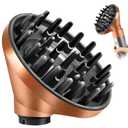 Upgraded Diffuser Nozzle for Dyson Curling Iron Converting for Dyson Airwrap Styler to Hair Dryer Diffuser Attachment, for Airwrap Attachment Nozzle, 973365-01, Gold