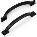 Probrico 5 Pack Oil Rubbed Bronze Cabinet Pulls 4 Inch Hole Center(102mm),Arch Kitchen Cabinet Handles Hardware for Dresser Drawer