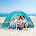 Alvantor Beach Tent Beach Umbrella Outdoor Sun Shelter Cabana Automatic Instant Pop-Up UPF 50+ Portable Beach Shade Camping Fishing Hiking Canopy Easy Set Up Light Weight Windproof for 2-3 Person