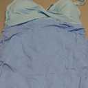 B2prity Women's Plus Size One Piece Swimdress Swimsuit Tummy Control Slimming Swim Dress Mesh Drawstring Skirted Bathing Suit (X-Large, Baby Blue)