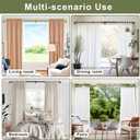 Curtain Rods for Windows 84 to 120 Inches, 1 Inch Diameter Metal Wrap Around Window Curtain Rod with Brackets, Brushed Nickel