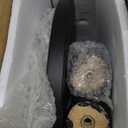 Small Accent Wood End Table, 12inch Round Bedside Table, Natural Side Table Nightstand for Family, Bedroom, Living Room, Handcrafted Finish, Black (11.8 inch)