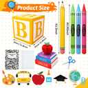 23 Pcs Kindergarten Giant Back to School Decorations Classroom Party Decor Abc Alphabet Party Favor Box Large Inflatable Pencil Crayon Balloons for Kindergarten Back to School Celebration Supplies