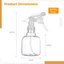 24 Pcs Refillable Spray Bottles, Small 8 oz Plastic Spray Bottles with Adjustable Nozzles for Gardening, Hair Care, Cleaning
