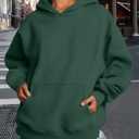 Trendy Queen Womens Oversized Hoodies Fleece Sweatshirts Fall Fashion Pullover Sweaters Winter Clothes (Green, S)