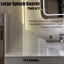 2PCS Shower Splash Guard Corner Kit, Self-Adhesive Bathtub Water Barrier, 9.1 x 11.5 inches/Must Have Bathroom Accessories